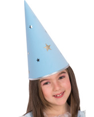 Chapeau fée bleue pour filles en tissu monofloqué avec étiquette