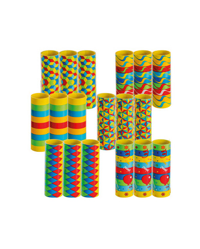 Box palette 3 serpentins mixtes en papier certifié (150 pcs)