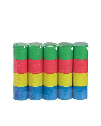 5 stelle filanti standard 20 rot.mm.7 ca. in carta certificata con cartellino/etichetta