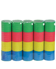 5 stelle filanti standard 20 rot.mm.7 ca. in carta certificata con cartellino/etichetta