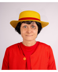 CAPPELLO GIALLO CON BANDA ROSSA TG.55/56 CON CARTELLINO-ETICHETTA