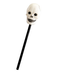 Sceptre avec tête de mort, longueur 55 cm environ avec étiquette
