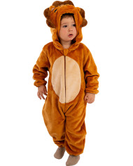 Lion fleece jumpsuit with hood in bag w/hook Lion fleece jumpsuit with hood in bag w/hook