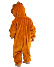 Déguisement combinaison lion enfant  en peluche avec capuche dans un sachet avec crochet Déguisement combinaison lion enfant  en peluche avec capuche dans un sachet avec crochet