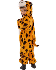 Mono de leopardo de peluche con capucha en bolsa con percha Mono de leopardo de peluche con capucha en bolsa con percha