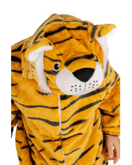Tiger fleece jumpsuit with hood in bag w/hook Tiger fleece jumpsuit with hood in bag w/hook