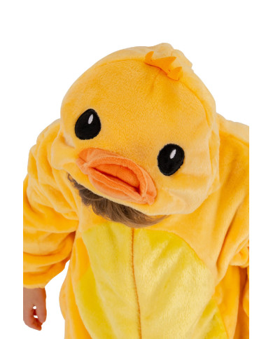 Duck fleece jumpsuit with hood in bag w/hook