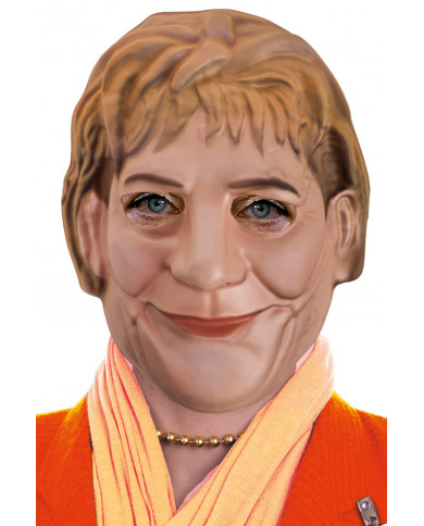 Maschera in plastica morbida raffigurante Angela Merkel Maschera in plastica morbida raffigurante Angela Merkel