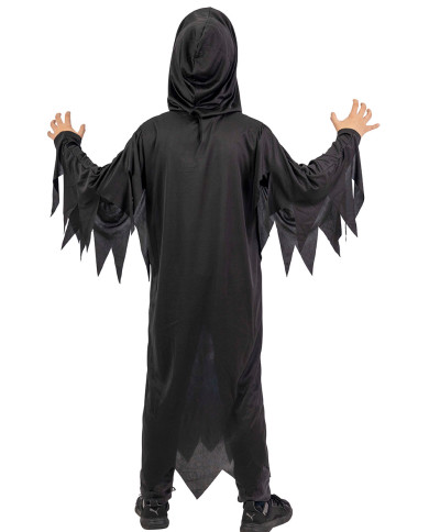 Blue skeleton tunic costume w/mask in bag w/hook