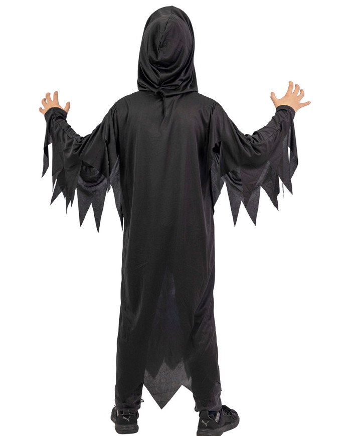 Blue skeleton tunic costume w/mask in bag w/hook