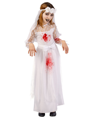 Costume sposa cadavere con cerchietto e cintura in busta c/gancio