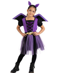 Kleine Fledermaus-Kostüm für Mädchen mit Flügeln und Haarreif in Beutel mit Haken Kleine Fledermaus-Kostüm für Mädchen mit Flügeln und Haarreif in Beutel mit Haken