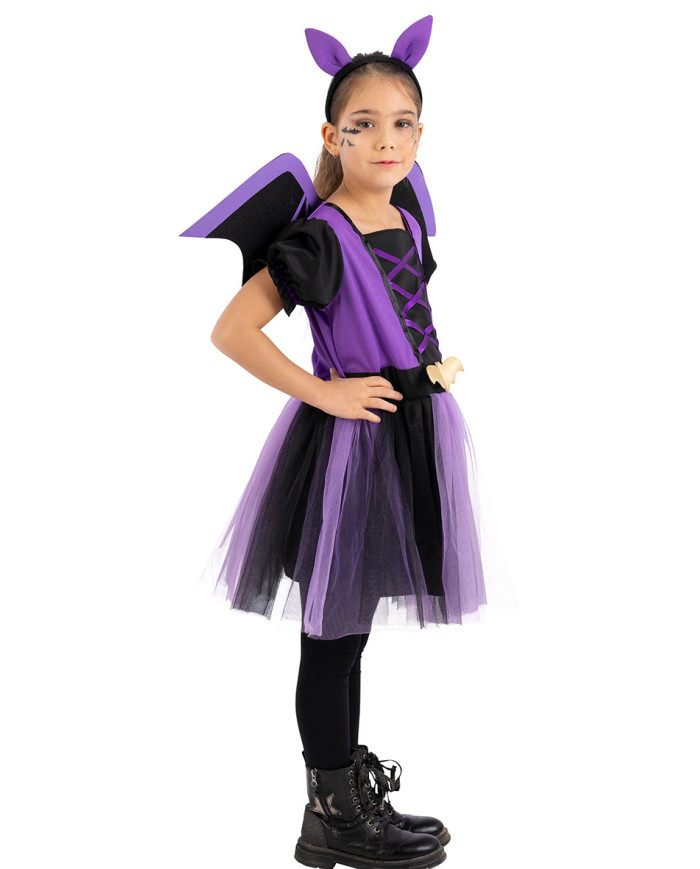 Disfraz de murciélago con alas y diadema en bolsa con percha Disfraz de murciélago con alas y diadema en bolsa con percha