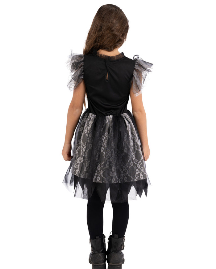 Skeleton girl costume in bag w/hook