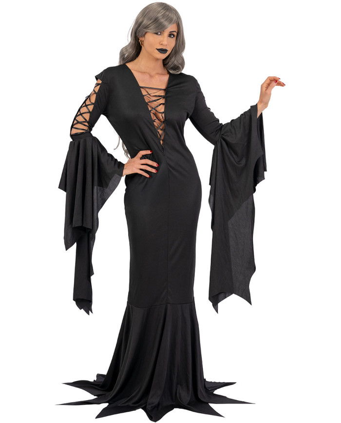 Costume morticia sexy in busta c/gancio Costume morticia sexy in busta c/gancio