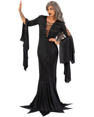 Déguisement Morticia sexy dans un sachet avec crochet Déguisement Morticia sexy dans un sachet avec crochet