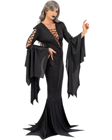 Disfraz de Morticia sexy en bolsa con percha Disfraz de Morticia sexy en bolsa con percha