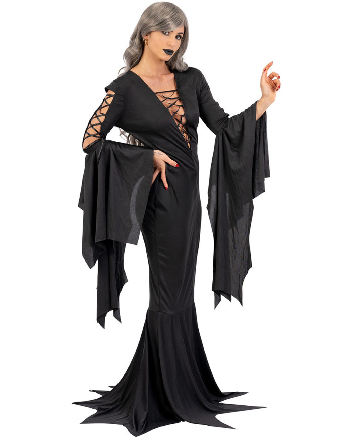 Disfraz de Morticia sexy en bolsa con percha Disfraz de Morticia sexy en bolsa con percha