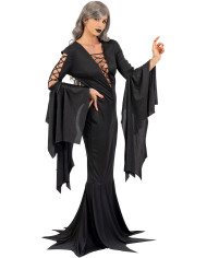 Déguisement Morticia sexy dans un sachet avec crochet Déguisement Morticia sexy dans un sachet avec crochet