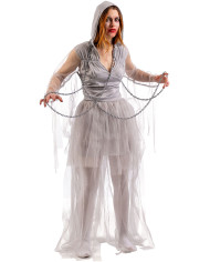 Costume zombie girl con catene in busta c/gancio