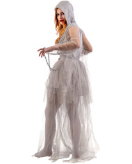 Disfraz de zombi girl con cadenas talla única (S/M) en bolsa con percha