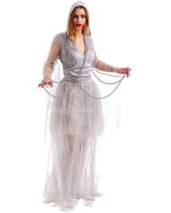 Costume zombie girl con catene in busta c/gancio