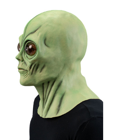 Alien-Maske grün aus Latex mit Aufhänger Alien-Maske grün aus Latex mit Aufhänger