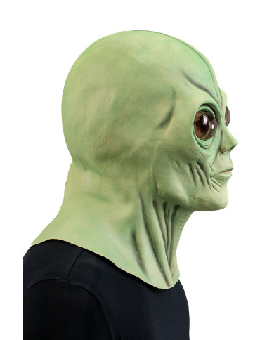 Alien-Maske grün aus Latex mit Aufhänger Alien-Maske grün aus Latex mit Aufhänger
