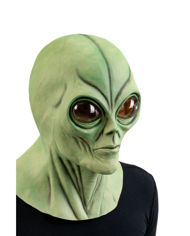Alien-Maske grün aus Latex mit Aufhänger Alien-Maske grün aus Latex mit Aufhänger