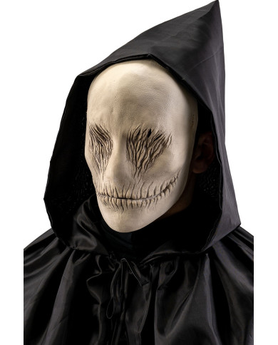 Masque sans visage en latex avec étiquette cartonnée pliée