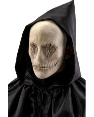 Masque sans visage en latex avec étiquette cartonnée pliée