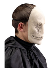 Masque sans visage en latex avec étiquette cartonnée pliée