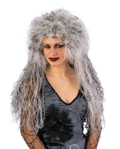 Grey witch wig in box