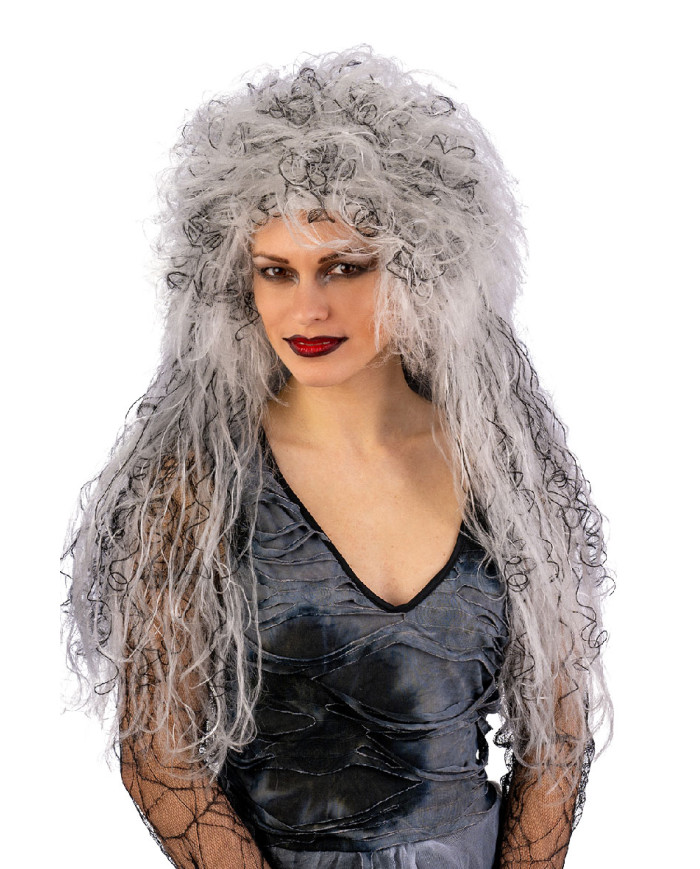 Grey witch wig in box