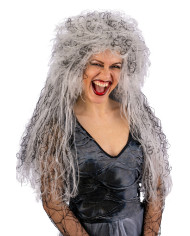 Grey witch wig in box