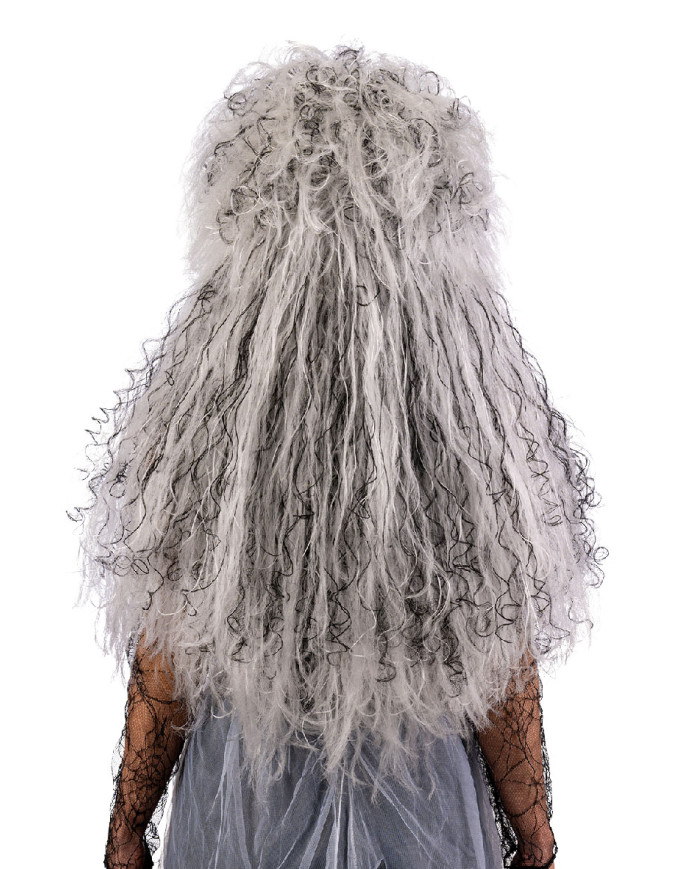 Grey witch wig in box