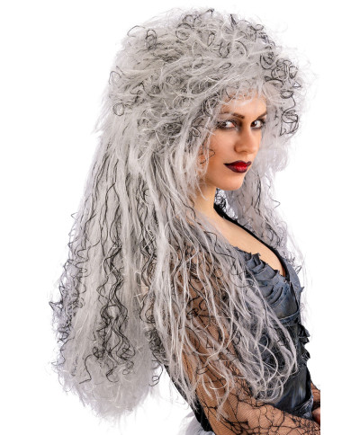 Grey witch wig in box