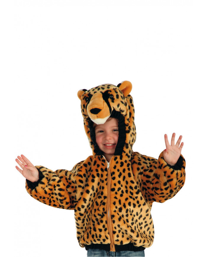 Plush jacket for kid with hood, lined inside. Plush jacket for kid with hood, lined inside.