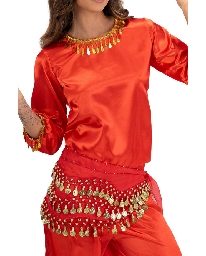 Red odalisque pareo in fabric in pbh