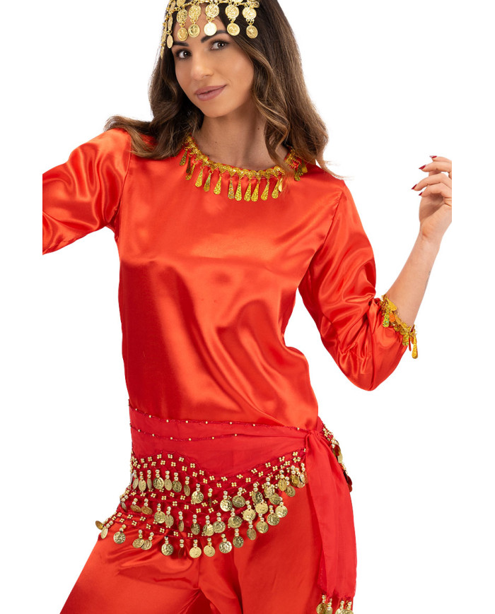 Red odalisque pareo in fabric in pbh