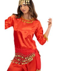 Red odalisque pareo in fabric in pbh