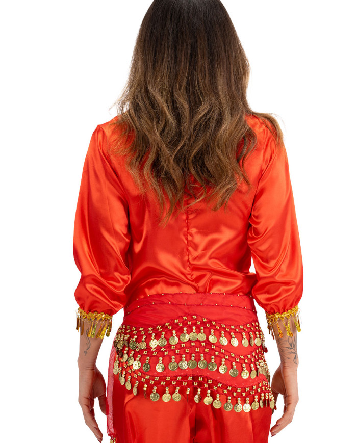 Red odalisque pareo in fabric in pbh