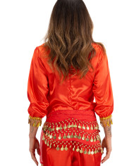 Red odalisque pareo in fabric in pbh