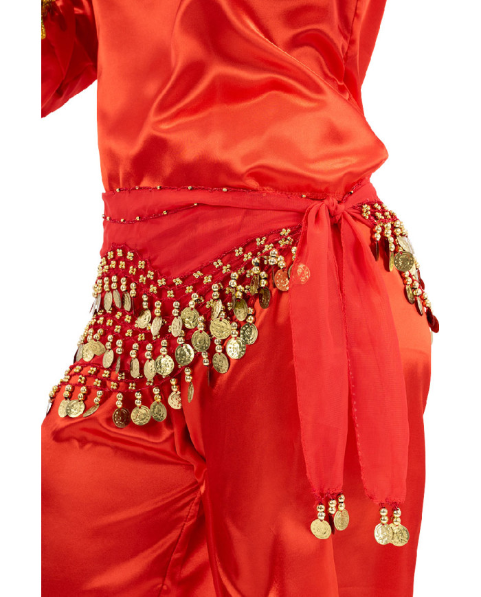 Red odalisque pareo in fabric in pbh