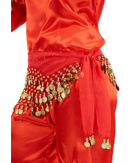 Pareo Haremsdame rot aus Stoff in Beutel mit Aufhänger