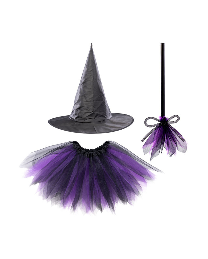 Children witch set (skirt,hat, bromm l.cm.33) in pbh