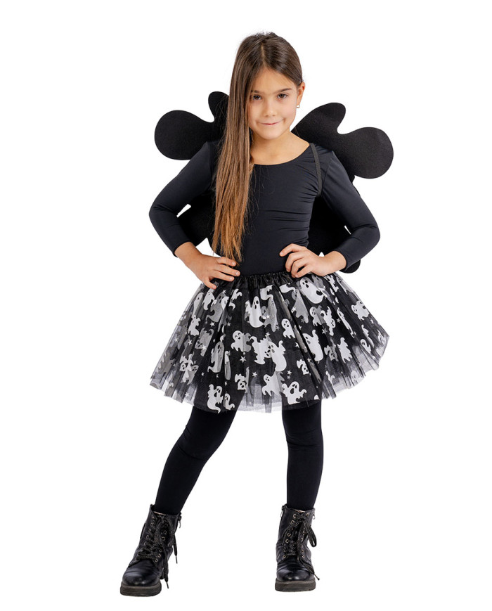 Set fantasmino bimba (gonna, ali h.41x55 cm. ca) in busta con cavallotto