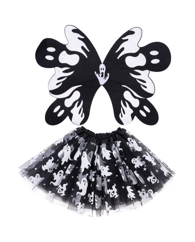 Set fantasmino bimba (gonna, ali h.41x55 cm. ca) in busta con cavallotto