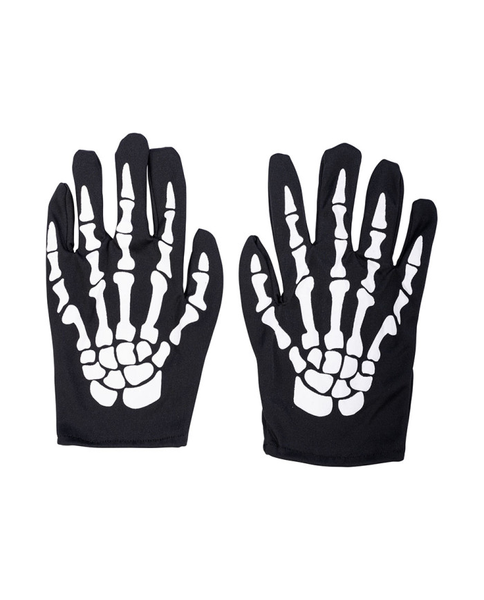 Skeleton children set (cape, mask, gloves, sickle) in bag w/hook