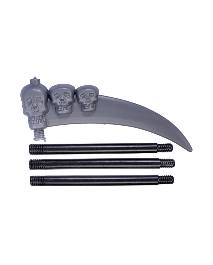 Skelett-Set für Kinder (Umhang, Maske, Handschuhe, Sense) in Beutel mit Haken